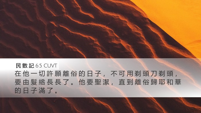 民 數 記 6:5 CUVT Bible Verse Image