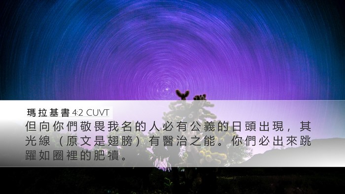 瑪 拉 基 書 4:2 CUVT Bible Verse Image