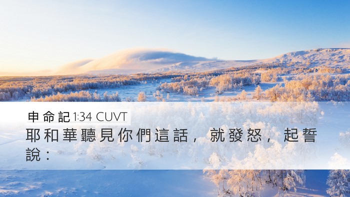 申 命 記 1:34 CUVT Bible Verse Image