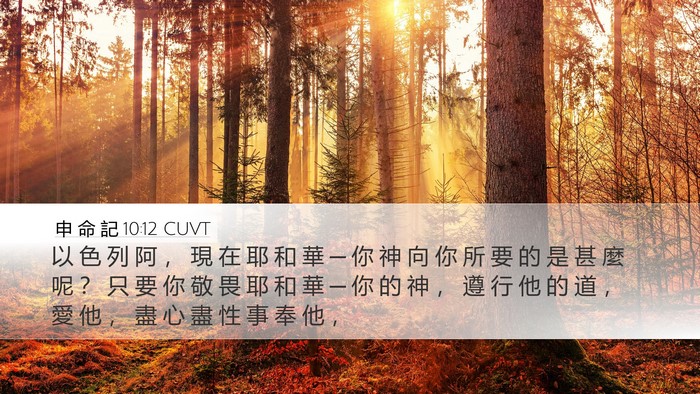 申 命 記 10:12 CUVT Bible Verse Image