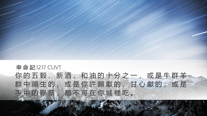 申 命 記 12:17 CUVT Bible Verse Image