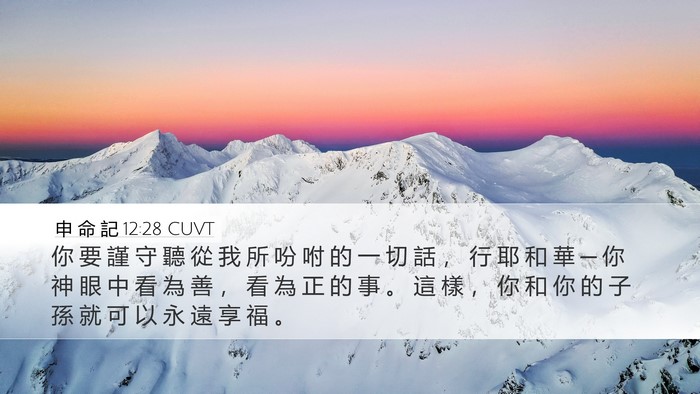 申 命 記 12:28 CUVT Bible Verse Image