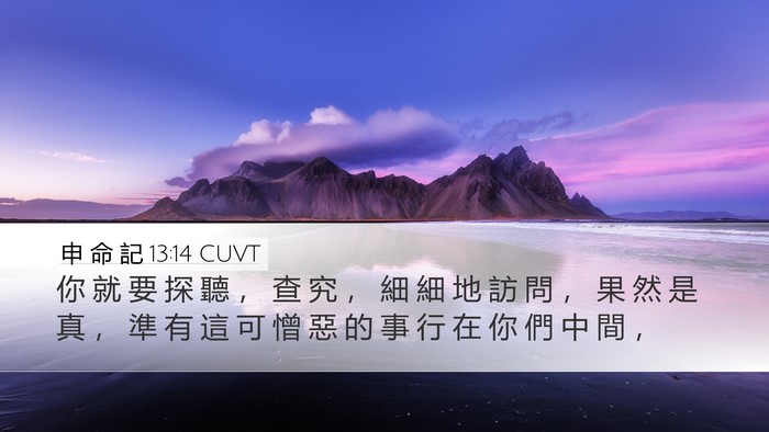 申 命 記 13:14 CUVT Bible Verse Image