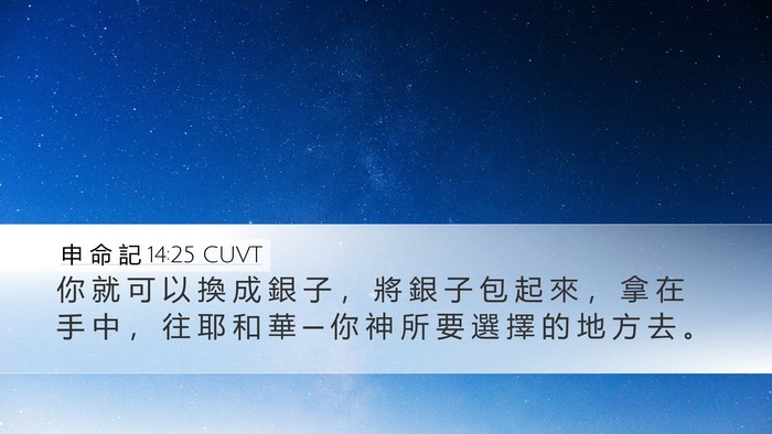 申 命 記 14:25 CUVT Bible Verse Image
