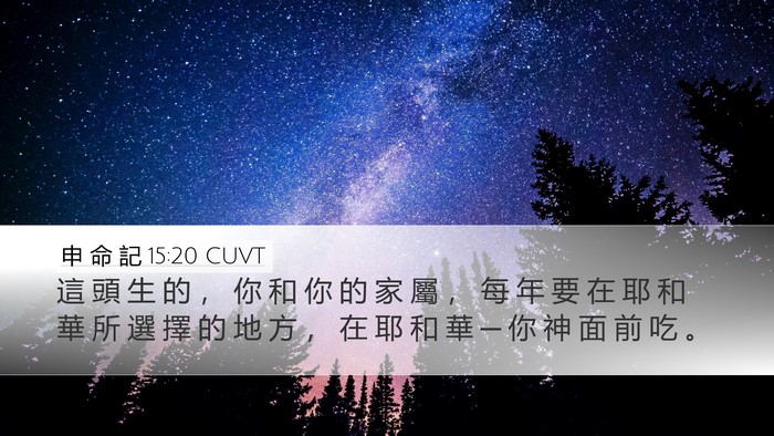 申 命 記 15:20 CUVT Bible Verse Image