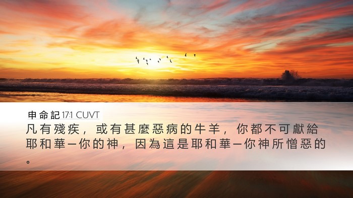 申 命 記 17:1 CUVT Bible Verse Image