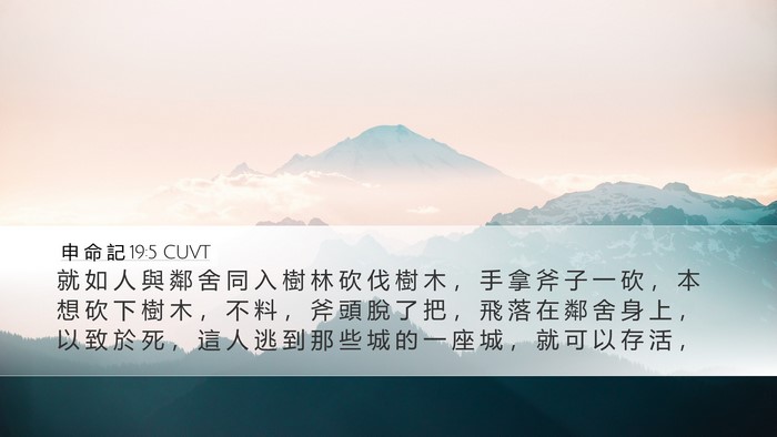 申 命 記 19:5 CUVT Bible Verse Image