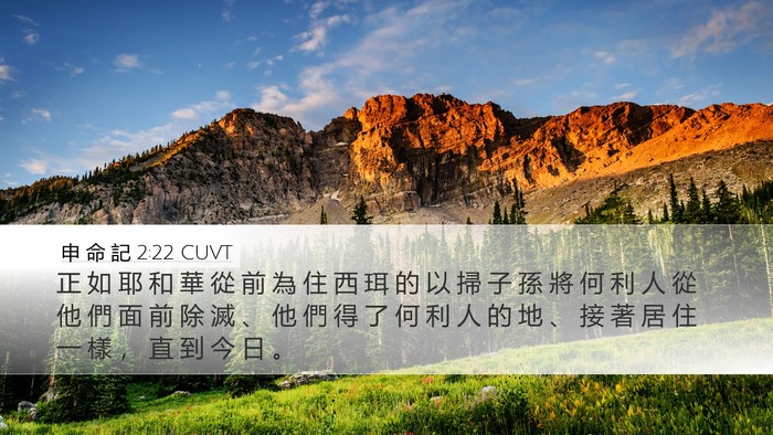 申 命 記 2:22 CUVT Bible Verse Image