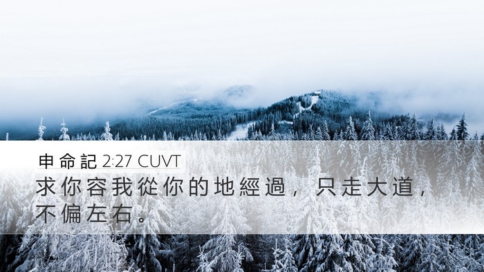 申 命 記 2:27 CUVT Bible Verse Image