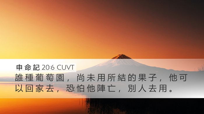 申 命 記 20:6 CUVT Bible Verse Image