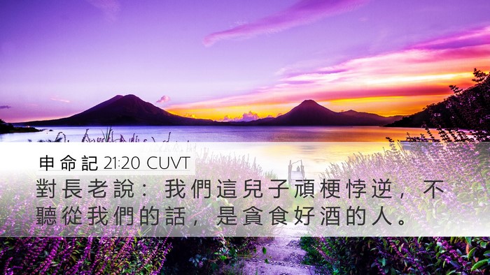 申 命 記 21:20 CUVT Bible Verse Image