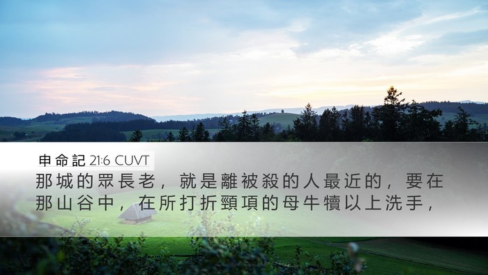 申 命 記 21:6 CUVT Bible Verse Image