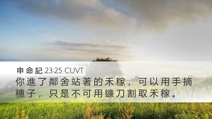 申 命 記 23:25 CUVT Bible Verse Image