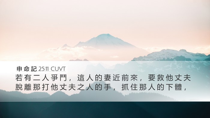 申 命 記 25:11 CUVT Bible Verse Image