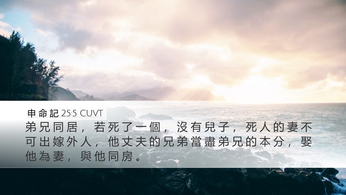 申 命 記 25:5 CUVT Bible Verse Image