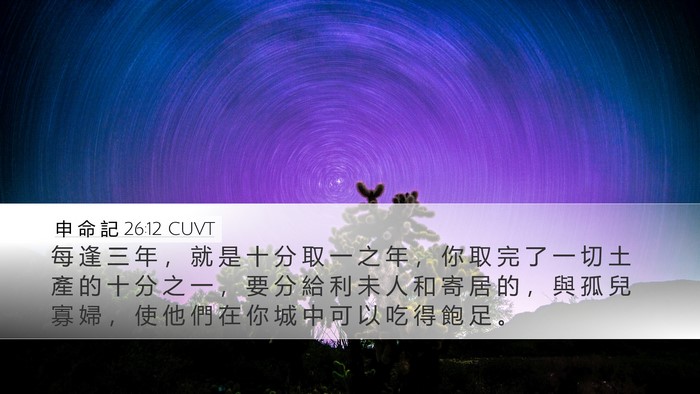 申 命 記 26:12 CUVT Bible Verse Image