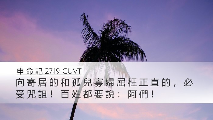 申 命 記 27:19 CUVT Bible Verse Image