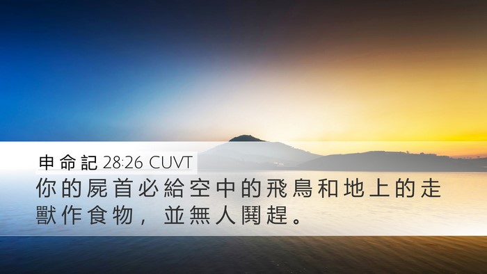 申 命 記 28:26 CUVT Bible Verse Image