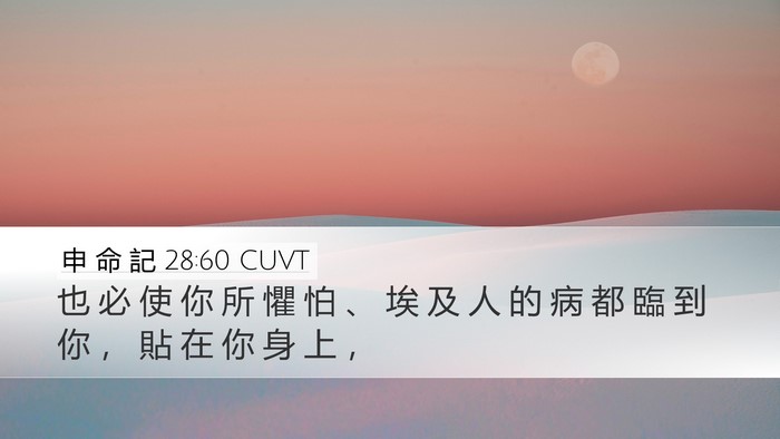 申 命 記 28:60 CUVT Bible Verse Image