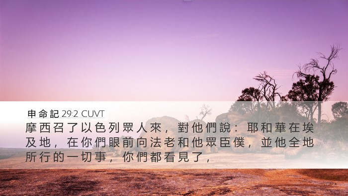 申 命 記 29:2 CUVT Bible Verse Image