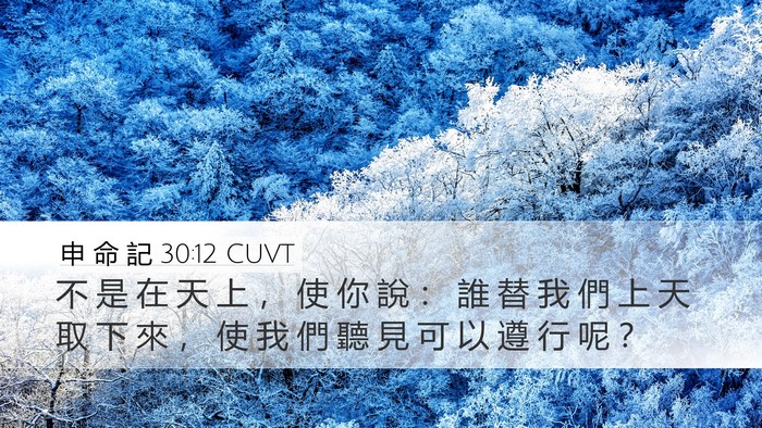 申 命 記 30:12 CUVT Bible Verse Image