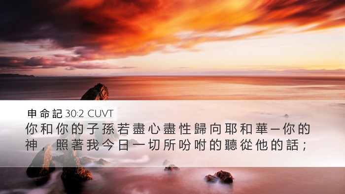 申 命 記 30:2 CUVT Bible Verse Image
