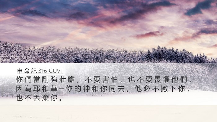 申 命 記 31:6 CUVT Bible Verse Image