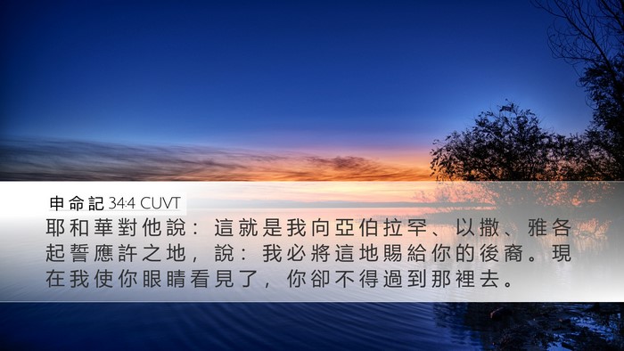 申 命 記 34:4 CUVT Bible Verse Image