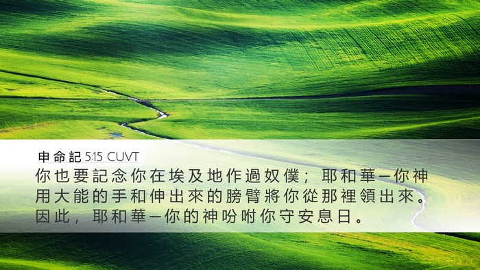 申 命 記 5:15 CUVT Bible Verse Image