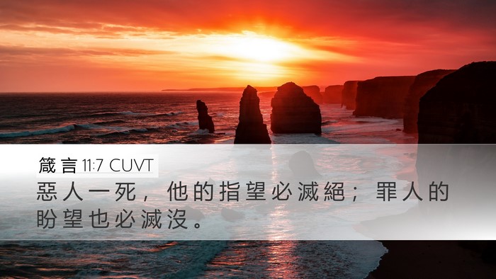 箴 言 11:7 CUVT Bible Verse Image