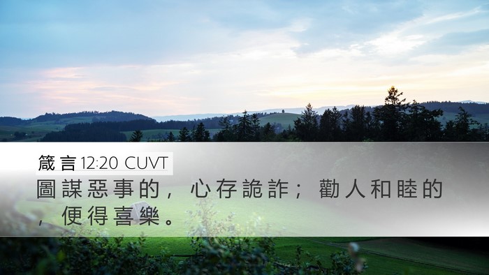 箴 言 12:20 CUVT Bible Verse Image