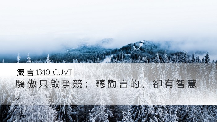 箴 言 13:10 CUVT Bible Verse Image