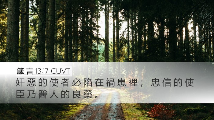 箴 言 13:17 CUVT Bible Verse Image