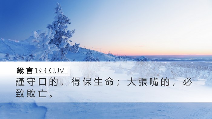 箴 言 13:3 CUVT Bible Verse Image
