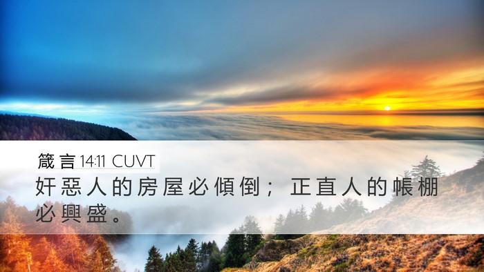 箴 言 14:11 CUVT Bible Verse Image