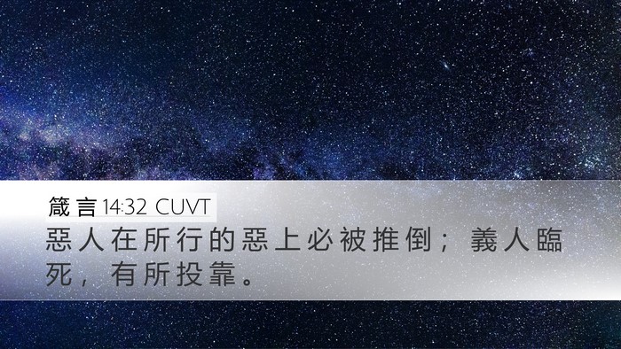 箴 言 14:32 CUVT Bible Verse Image
