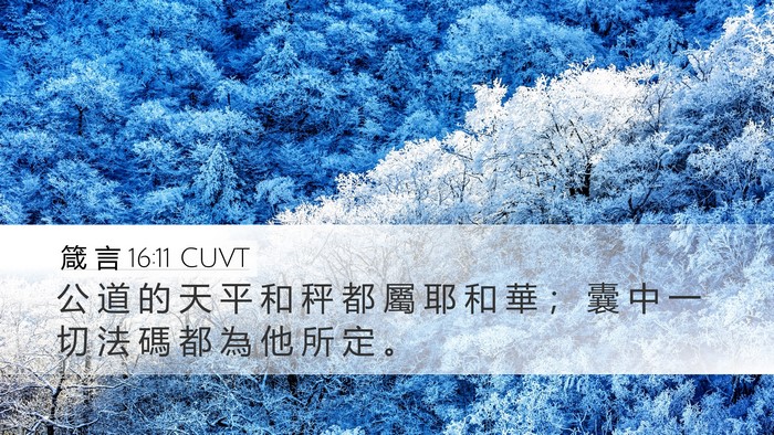 箴 言 16:11 CUVT Bible Verse Image