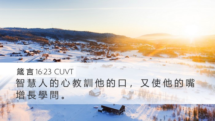 箴 言 16:23 CUVT Bible Verse Image