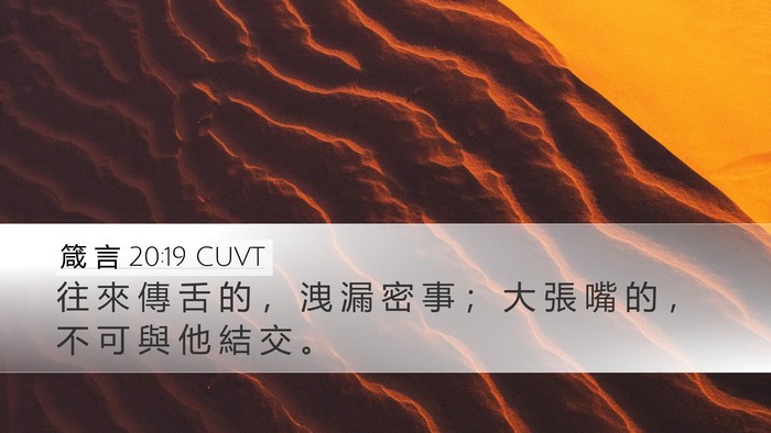 箴 言 20:19 CUVT Bible Verse Image