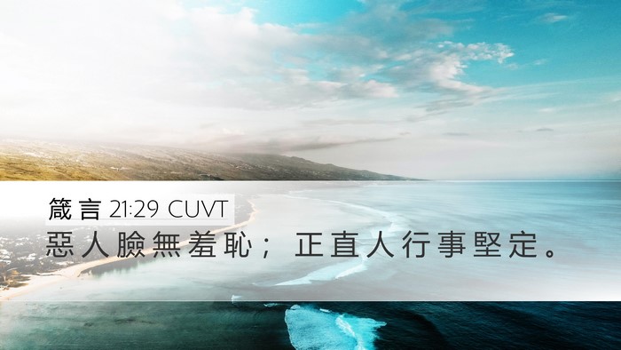 箴 言 21:29 CUVT Bible Verse Image