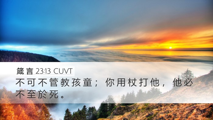 箴 言 23:13 CUVT Bible Verse Image
