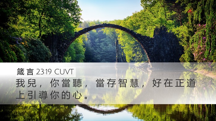 箴 言 23:19 CUVT Bible Verse Image