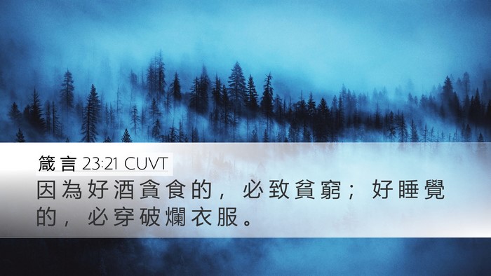 箴 言 23:21 CUVT Bible Verse Image