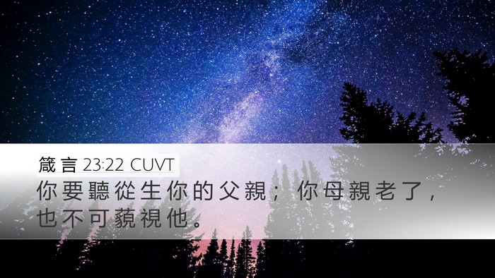箴 言 23:22 CUVT Bible Verse Image