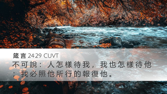 箴 言 24:29 CUVT Bible Verse Image