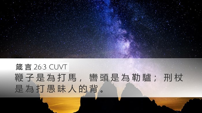 箴 言 26:3 CUVT Bible Verse Image