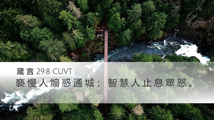 箴 言 29:8 CUVT Bible Verse Image