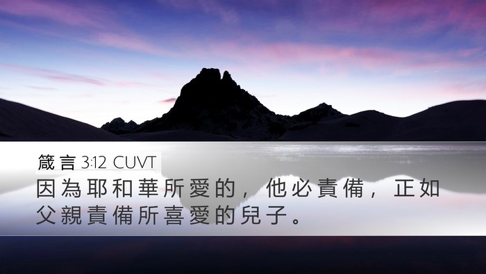 箴 言 3:12 CUVT Bible Verse Image