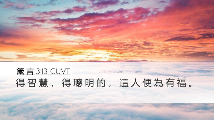 箴 言 3:13 CUVT Bible Verse Image
