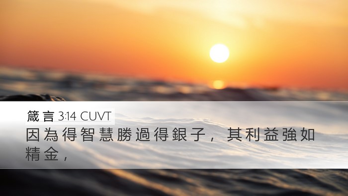 箴 言 3:14 CUVT Bible Verse Image